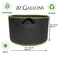 Big Large Fabric Pots for Plants 20-Gallons Fiber Felt Cloth Bags Breathable Grow Home Garden