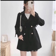 BAO KHANH SHOP khaki trench coat, women's loose-fitting trench coat, thick material, hand belt 172 t