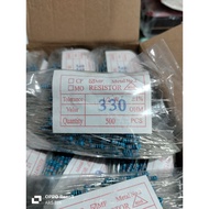 500pcs R 1/2W 1% 330R Metal No.2
