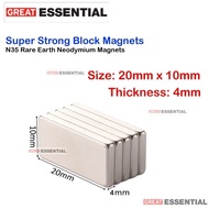 20mm x 10mm x 3mm Magnet N35 Rare Earth Neodymium Magnet Strong Magnet Rectangular Magnet