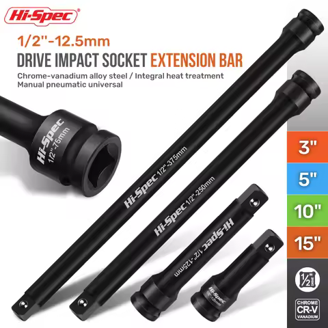1Pcs Impact Socket Extension Bar In Cr-V Steel With Lengths Of 3", 5", 10" 15"For Effective Auto Rep