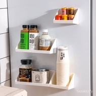 Wall-Mounted Punch-Free Bathroom Storage Rack Bathroom Small Object Mirror Cabinet Storage Box Kitchen Seasoning Storage