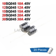 20pcs/lot 10SQ045 12SQ045 15SQ045 20SQ045 30SQ045 R-6 Diode 10A/12A/15A/20A/30A 45V Schottky Diodes 