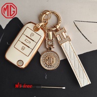 MG5 MT car smart key case MG EP MG ZS key cover MG gold edge keychain MG EP key shell MG ZS key cove