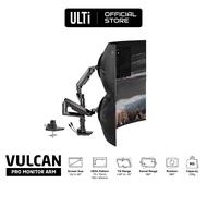 ULTI Vulcan Pro Vertical Stacking, Heavy Duty Dual Monitor Arm for 2 Monitors Up to 49”, Fits Curved