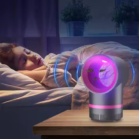 Electric Shock Inhalation Mosquito Killer Lamp, USB Rechargeable Portable Bug Zapper, Household Indo