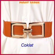 Ikat Pinggang Gesper Sabuk Belt Lebar Wanita Korea Obi Fashion Cewek Gasper besar Hitam Pingang Kare
