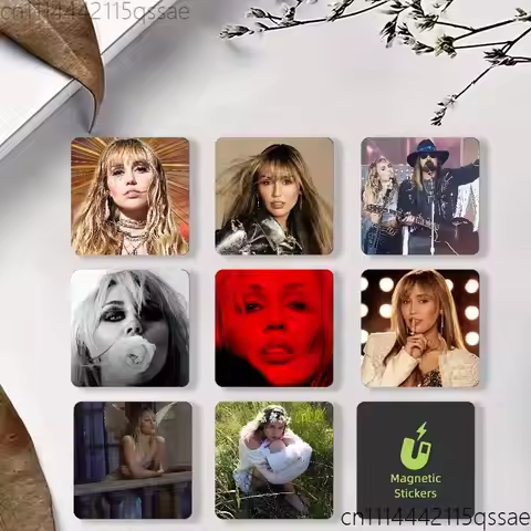 FOR Miley Cyrus Bass Persuades Fridge Magnet Personalized Magnetic Durable Plastic Square Picture Su