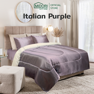 MIDORI Home ไหมอิตาลี ชุดผ้าปูที่นอน 6 ฟุต + นวม 70x90 นิ้ว 4 ชิ้น