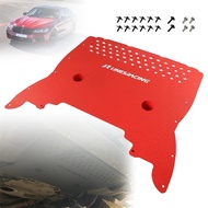 Black/Red LR Oil Cooler Skid Plate For BMW F90 M5 LCI Competition S63 Engine 4.4L Twin-Turbo 8-speed