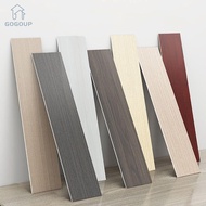 GOGOUP Skirting Line, Living Room Wood Grain Floor Tile Sticker, Home Decor Waterproof Windowsill Self Adhesive Corner Wallpaper