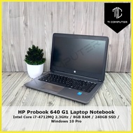 HP Probook 640 G1 Intel Core i7-4712MQ 2.3GHz 8GB RAM 240GB SSD Laptop Refurbished Notebook