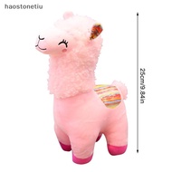 TIU  New Smile Stripe Alpaca Llama Plush Animals Toy Stuffed Doll Kids Toys Birthday Gifts n