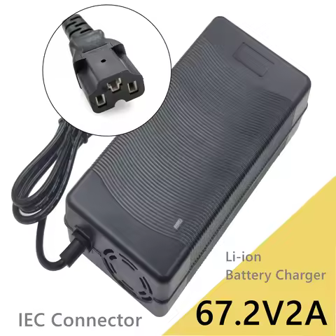 67.2V 2A Lithium Battery Charger For 60V Li-ion battery with IEC connector