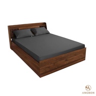 Angbon Plain Cotton 3 In 1 Single Size Bed Sheet 36"*75"*8" Fitted Sheet