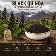 500g | 1 KG ORGANIC BLACK QUINOA ( BOLIVIA ) / QUINOA HITAM ORGANIC