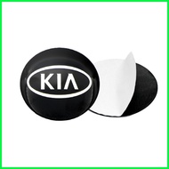 ✷ ❡ Car Center Cap 56mm Emblem Wheel sticker Hub Caps Center Mags 4pcs KIA Black/Silver