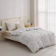 單人/冬月羽絨被/好收納、可機洗、免被套、超保暖-豆豆藍