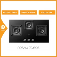 Robam Built-In Gas Hob Extreme Heat 3 Burner (86cm/5kW) Flexi Size - ZG830B