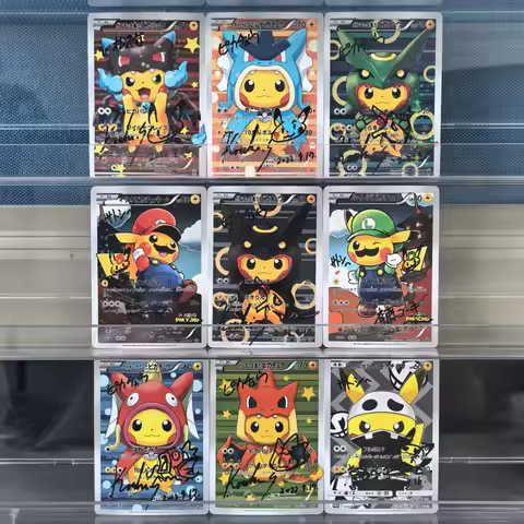 Pokemon JAPANESE XY Sign Cosplay MARIO PIKACHU PONCHO WEAR RAYQUAZA P.W LUIGI Stars Strong Flash Gam