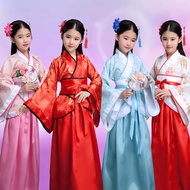 Hanfu ชุดเต้นรำเครื่องแต่งกายเต้นจีนดั้งเดิมสำหรับเด็กชุดประจำชาติ Hanfu