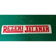 STICKER BARU REZEKI JALANAN,STICKER LORI,ABANG PERGI BERJUANG,PILOT DARAT, STICKER CERMIN,STICKER TA