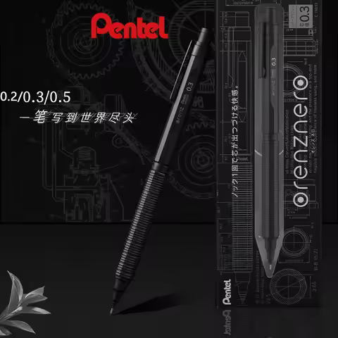 Pentel Orenznero Metal Automatic Pencil 0.5/0.3/0.2mm Continuous RefillTelescopic Tip Oreo lapiseira