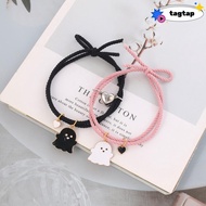 INNEW 2pcs Magnetic Couple Bracelet, Magnetic Couple Style Cute Ghost Face Twine Bracelet, Casual Gh