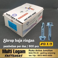 Ready Skrup Baja Ringan 10 X 19 Baut Baja Ringan Putih 10 X 16 Per Dus