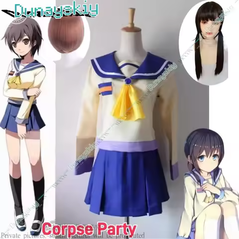 Corpse Game Cos Party Woman School Uniform JK Cosplay Costume Wig Shinozaki Ayumi Nakashima Naomi An