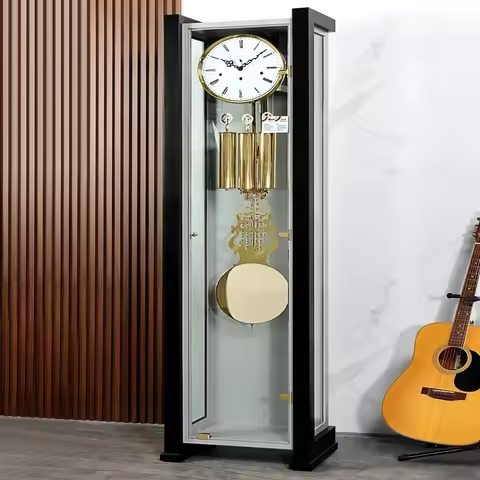 Modern Mechanical Grandfather Clock - Elegant Living Room Light Luxury Design with Creative Movement