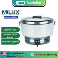 Milux Industrial Gas Rice Cooker MGRC-010DD (10 Litres) Periuk Nasi for 50 Person - [100% Made in Ta