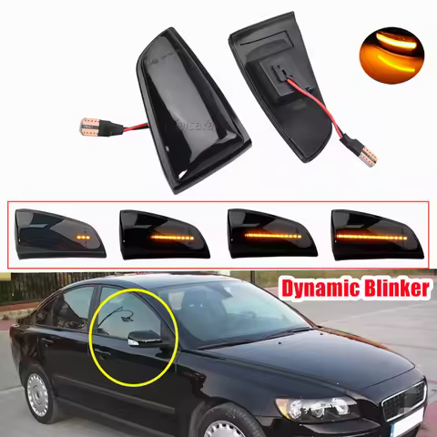 For Volvo V50 2004-2008 Prefacelift LED Dynamic Turn Signal Light For Volvo S40 2004-03/2007 Preface