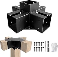 pergola Bracket kit 4 x 4,5-Way Cross-Shaped Bracket Woodworks Pergola kit for Lumber (Actual: 3.5" 