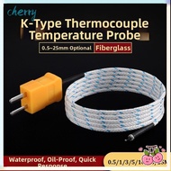 CHERRY Teflon Long Wire Temperature Test, TM-902C Teflon K-type TP-01 Thermo Sensor Probe,  0.5/1/2/