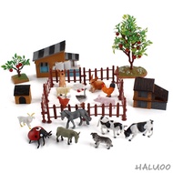 21Pcs Farm Animals Set Includes Fences Animals Realistic Figures TOY Farm Figurines Playset for Favo