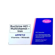 NEW2023☸APPETIZ (Buclizine HCI + Multivitamins + Iron) 100 Capsules