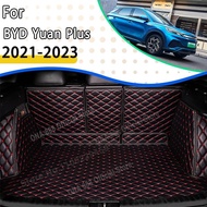 Car Rear Trunk Mats For BYD Yuan Plus Atto 3 2021 2022 2023 Waterproof Pads Leather Mat Car Tank Organizer Pads Car Accessories