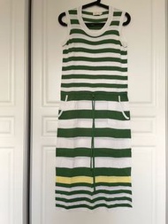 全新 Larv' va白綠條紋洋裝