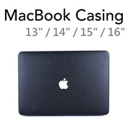 Stylish Textured LEATHER CASE for 2022 M1 Apple Macbook New Pro Air M2 13 14 16 Casing Cover