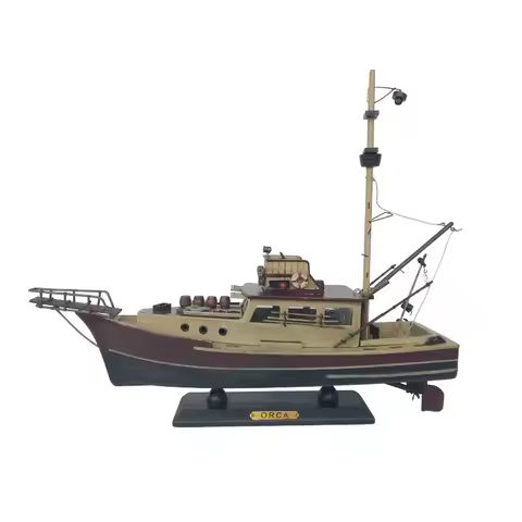 Wooden Jaws - 37cm Orca Model shark Fishing Boat Movie relative items custom famous boats antique de