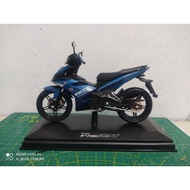 1:12 Yamaha Y15ZR Cyan Custom Bike Diecast Model Alloy Replika