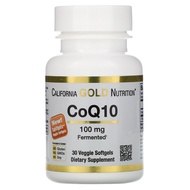 โคเอนไซม์คิวเทน California Gold Nutrition, CoQ10, 100 mg, 30 Veggie Softgels