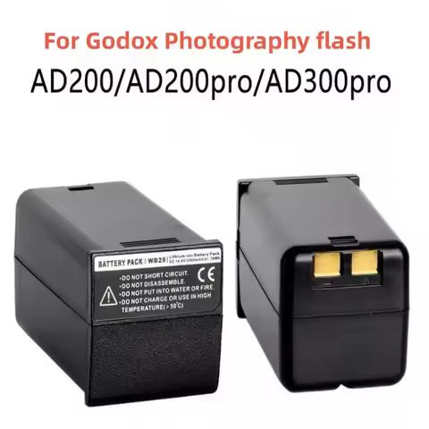 2900mAh 14.4V for Godox WB29 AD200 AD200Pro II AD300 AD300Pro Photography Flash Rechargeable Battery