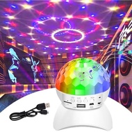 Disco Ball Light, RGB Stage Lights with Bluetooth Speaker DJ Strobe Light, Portable Party Lights for