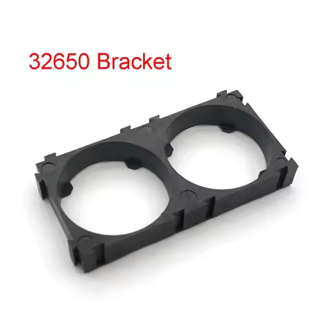 32650 Battery Holde 2 Slots 32650 Battery Bracket Cell Safety Anti Vibration 32650 Plastic Brackets 