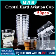 MAS 50Pcs Disposable Aviation Cups Clear 30/50ML Party Wedding Jelly Dessert Glasses Shot Cups
