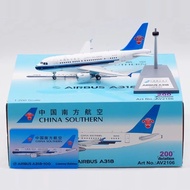 Ready Stock AV Brand 1: 200 China Southern Airlines A318 B-6188 Alloy Airplane Model Out of Print Mo