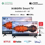 Xiaomi TV A 43" / 55" | FHD / 4K Smart LED Google TV Netflix Google Playstore (3 Year Warranty)  43 / 55 inch 43P1 55P1 55 A 43 A Ready Stock