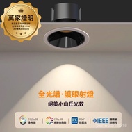 [Wanjia Lighting] LED Anti-Glare Candle Light Full Spectrum Spotlight Small Hill Embedded Wall Washi